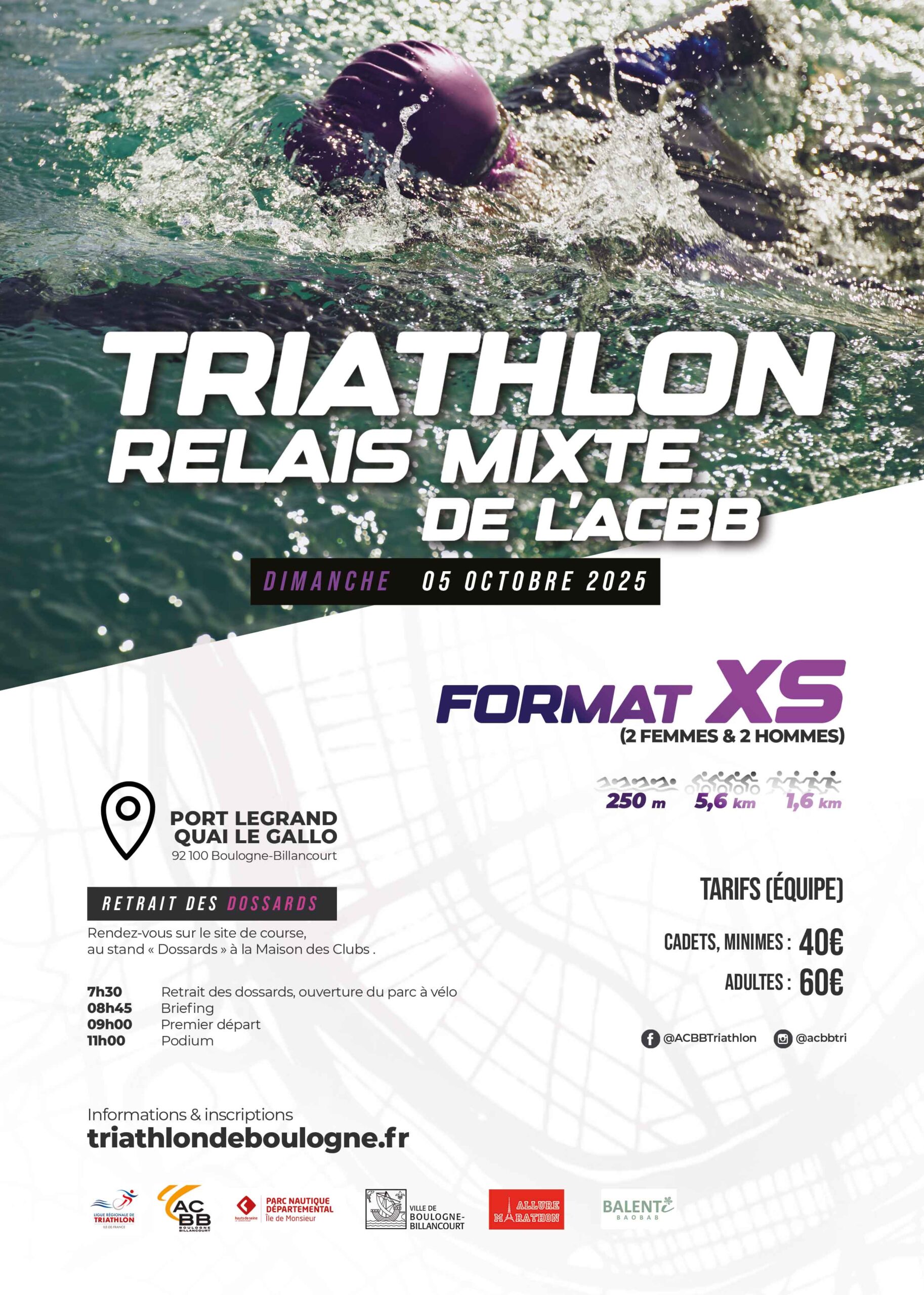 Triathlon relais mixte de l'ACBB